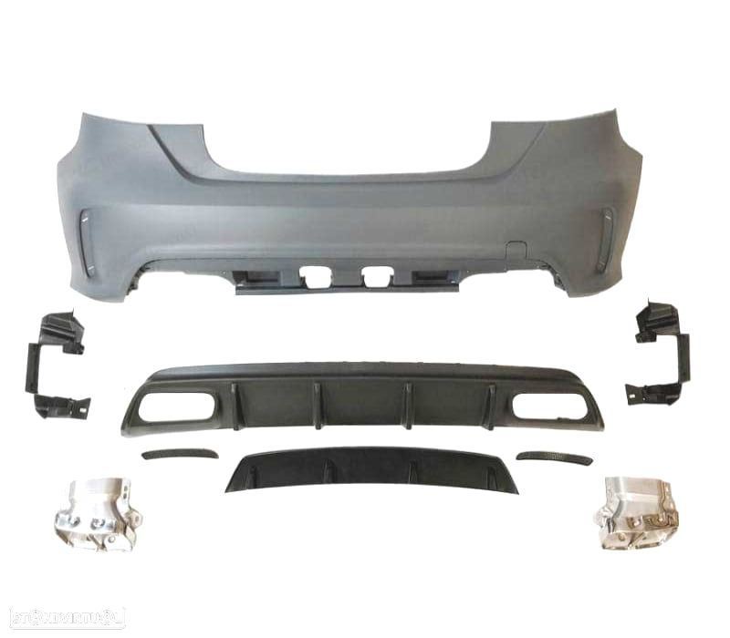 PARA-CHOQUES TRASEIRO MERCEDES W176 A45 12-18 LOOK AMG - 2