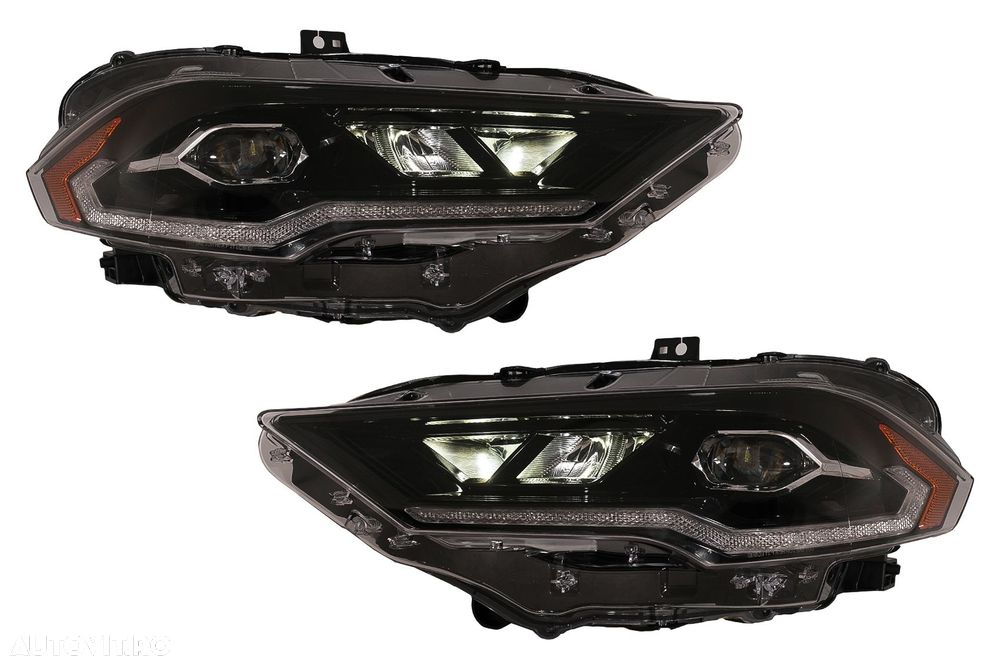 Faruri LED compatibil cu Ford Mustang Facelift (2018-2023) Negru Semna - 6