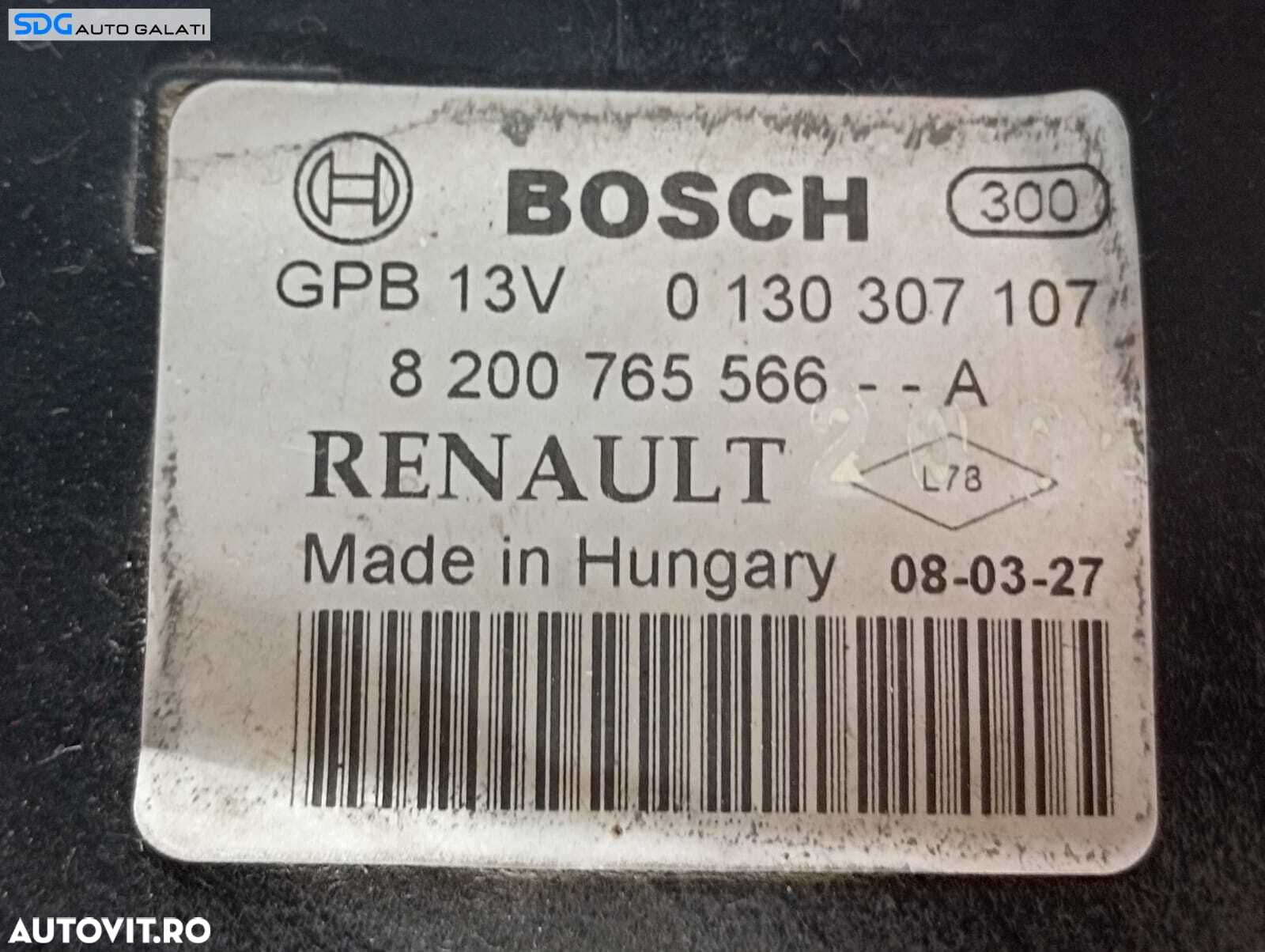 Ventilator Electroventilator Dacia Sandero 1.4 1.6 MPI 2006 - 2012 Cod 0130307107 8200765566 [M3750] - 5