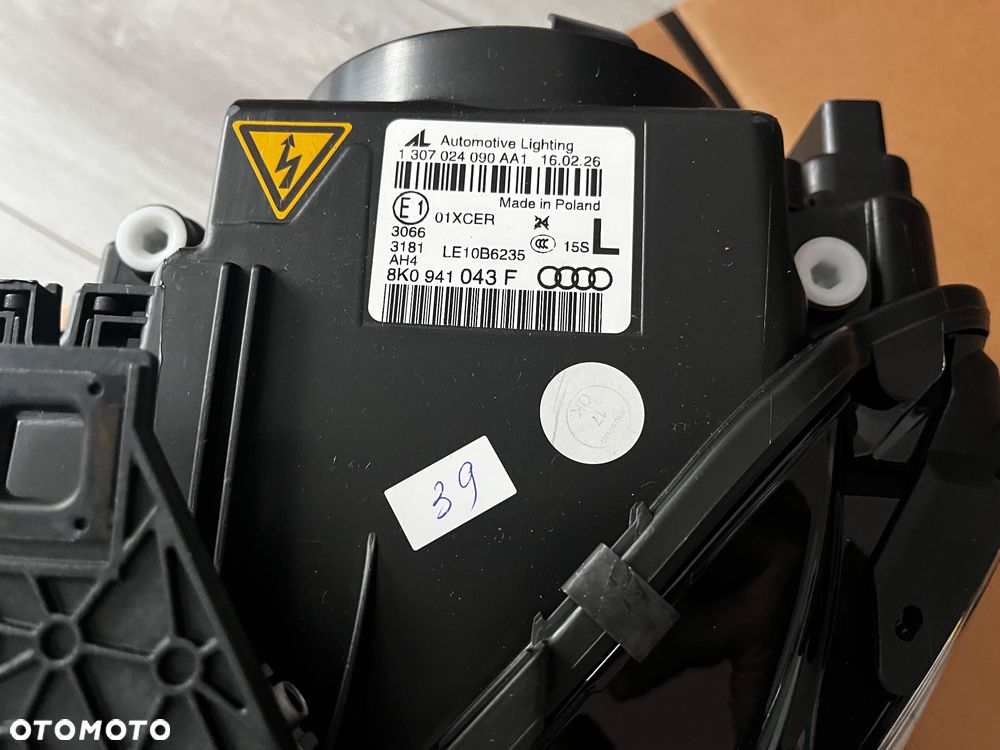 Lampa Lewa Przód Audi A4 B8 Lift Bi-Xenon LED Oryginał Europa 8K0941043F - 3