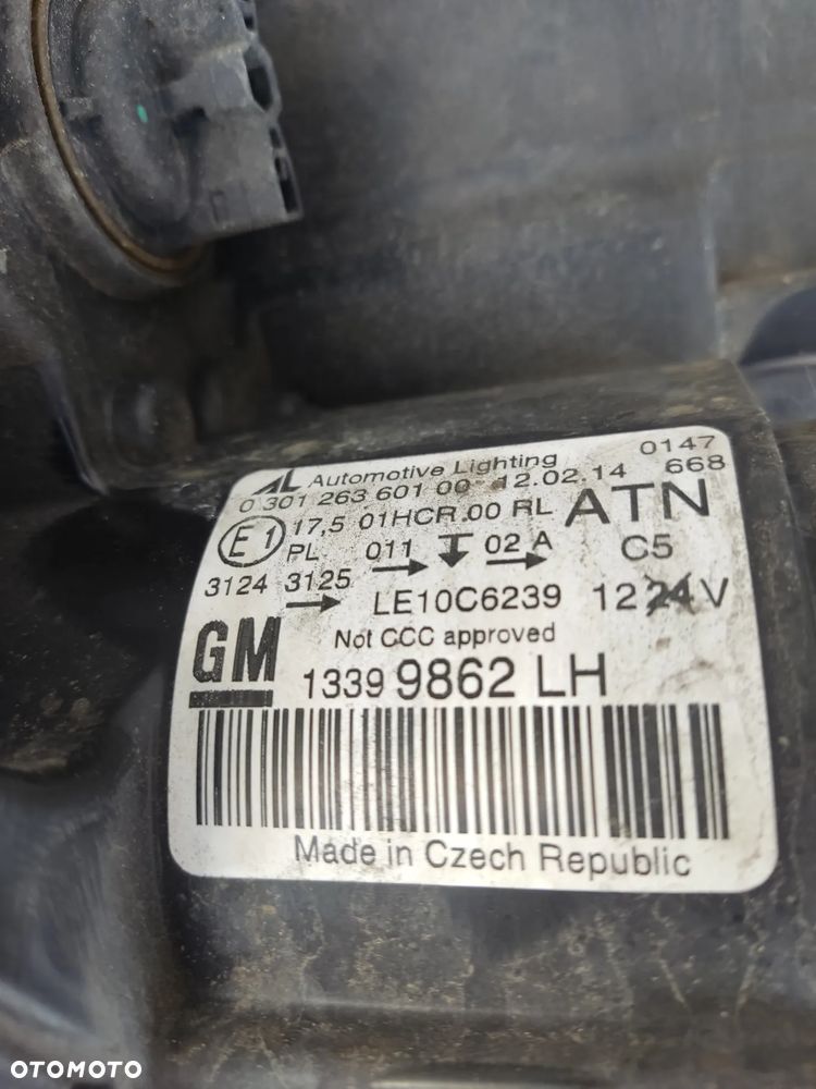 OPEL ZAFIRA C III LAMPA PRZEDNIA PRZÓD LEWA PRAWA 13399862 13399863 UK ANGLIK - 4