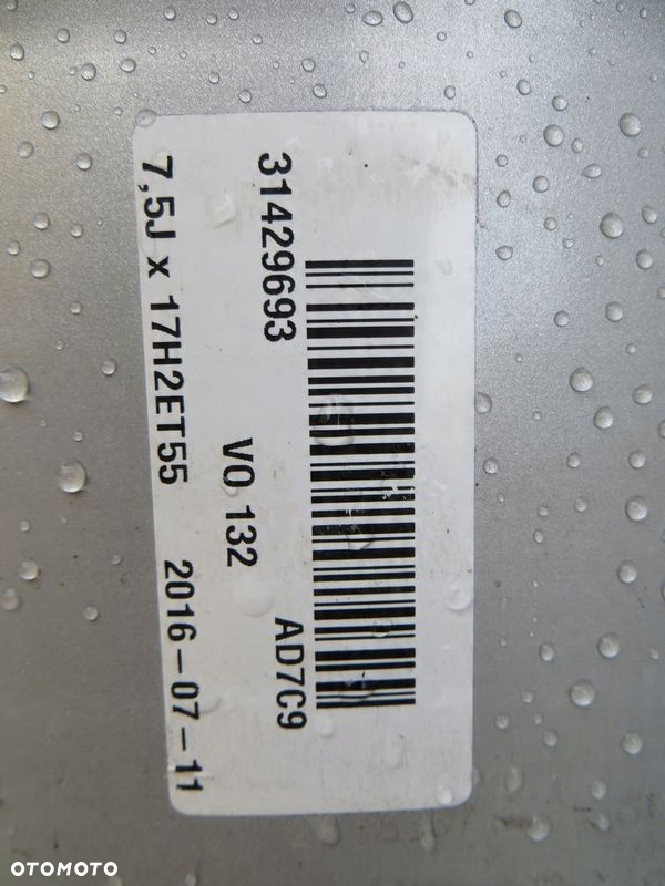 VOLVO XC60 FELGI ALUMINIOWE 7.5JX18 ET55 5X108 31429693 - 8
