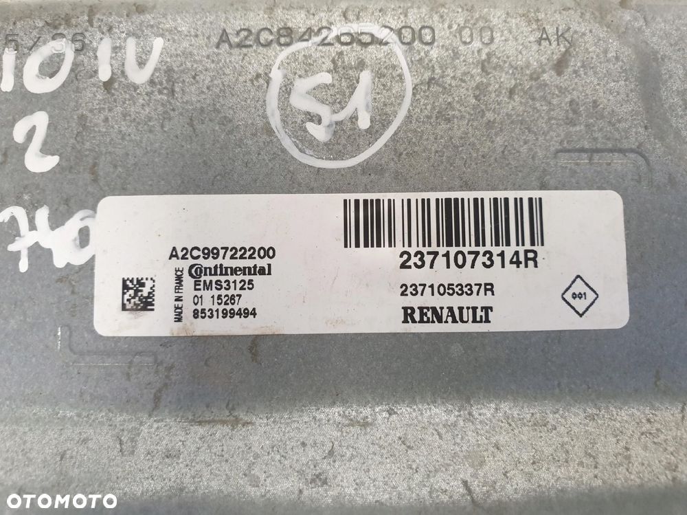 Renault Clio IV 1.2 16V STEROWNIK SILNIKA komputer 237107314R - 11