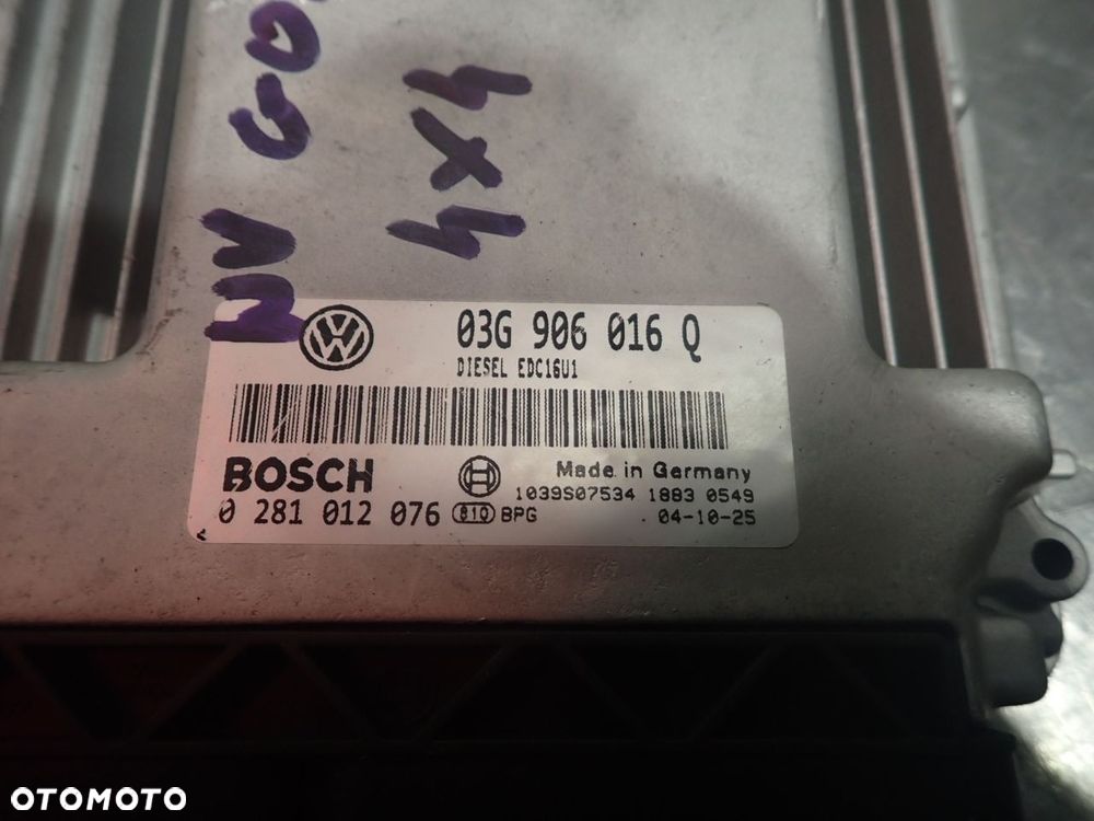 KOMPUTER SILNIKA VOLKSWAGEN GOLF V 1.9 4 MOTION 03G906016Q - 3