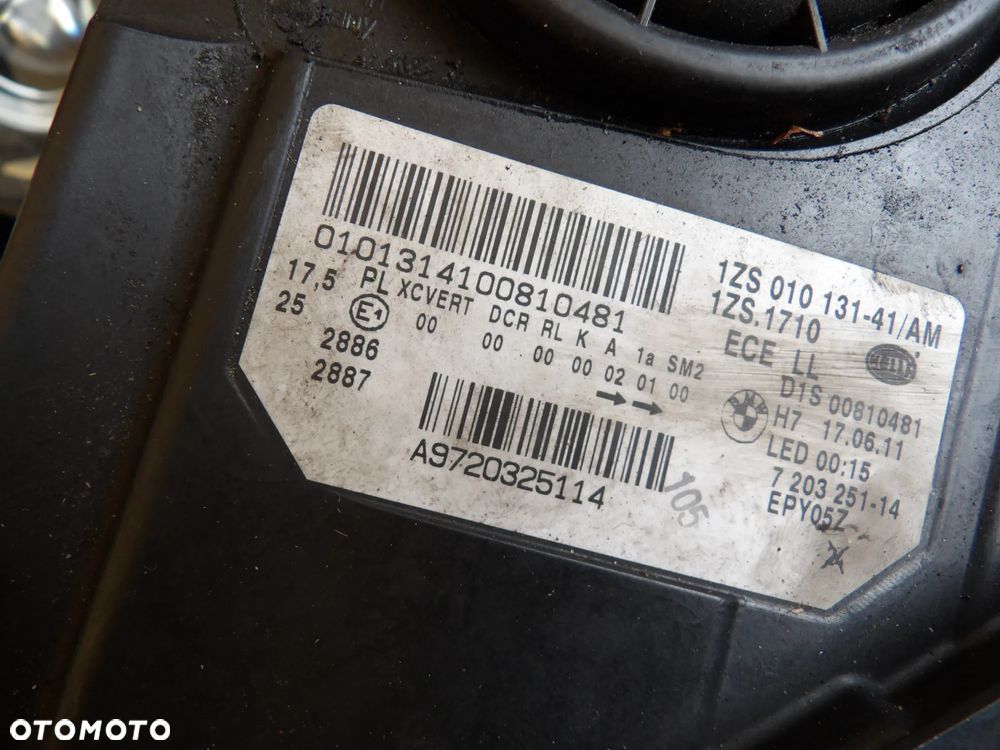 BMW - F10,F11 - LAMPA PRZEDNIA - LEWA - XENON - SKRĘTNA - EUROPA - 7203251 - 2