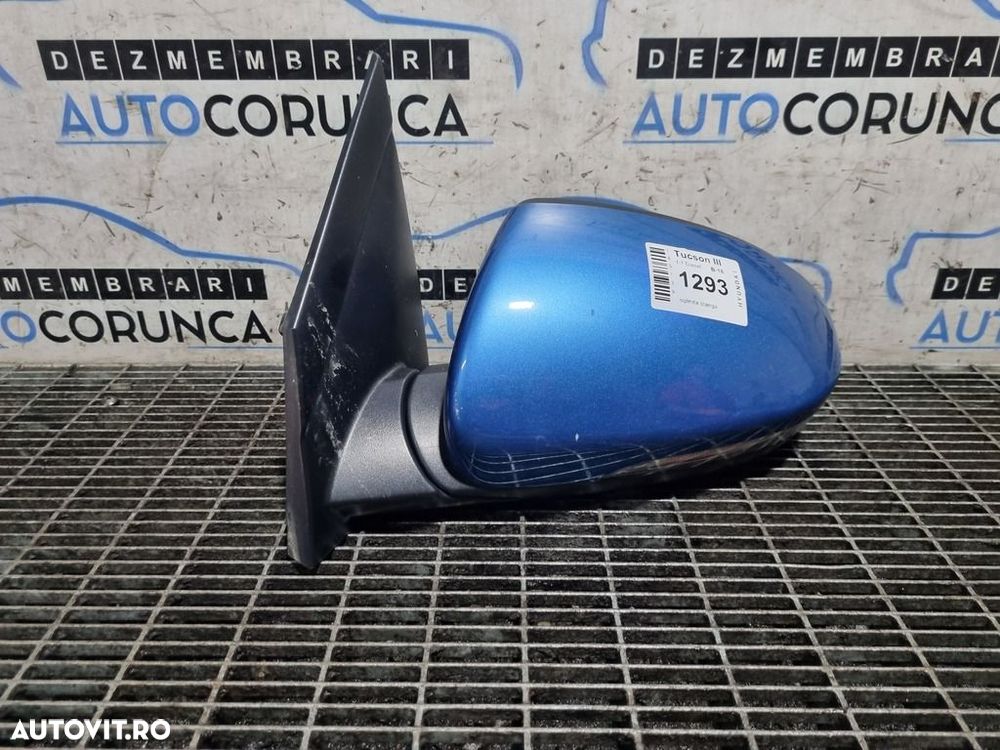 Oglinda stanga Hyundai Tucson III 2015 - 2018 4 Usi Ara Blue Metallic R3U (1293) ... - 1