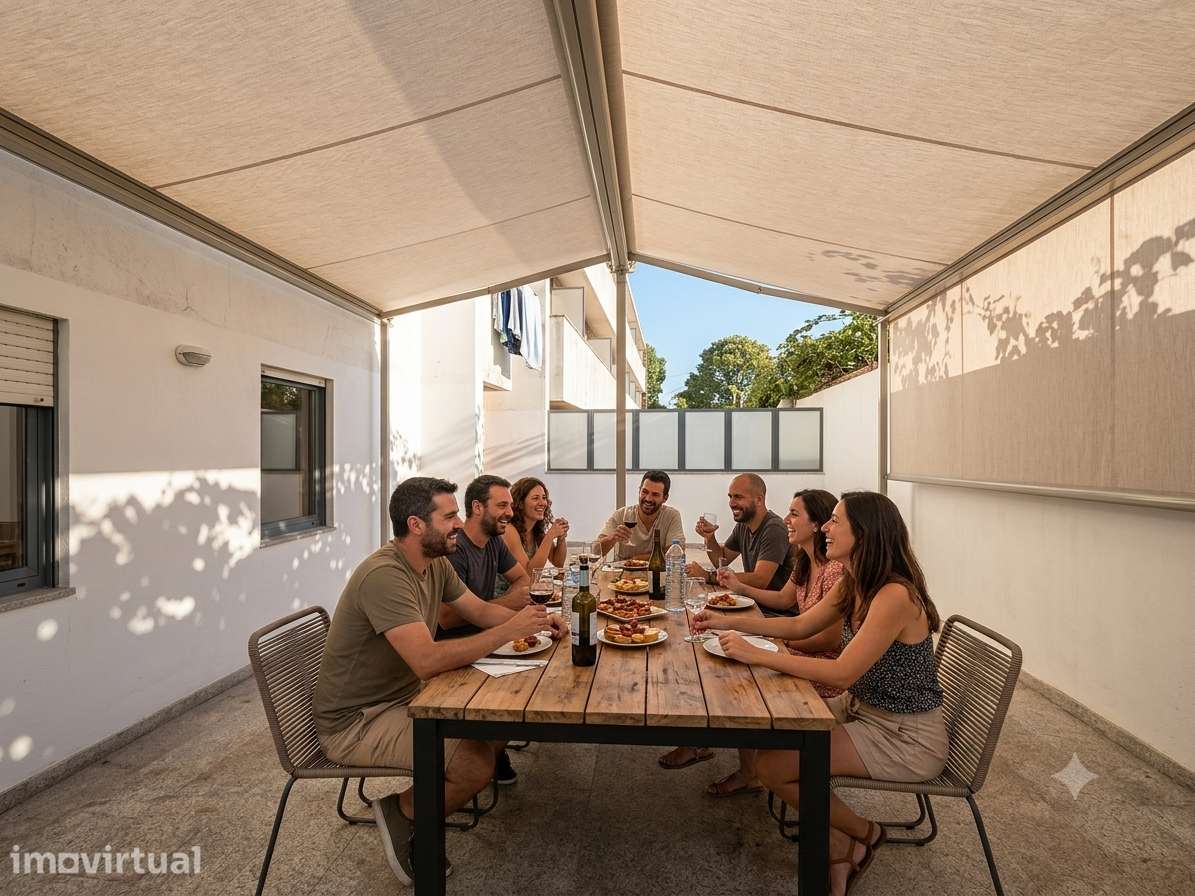 Oportunidade 10 minutos aeroporto: T2 2 terraços e box Macieira Maia - Grande imagem: 2/40