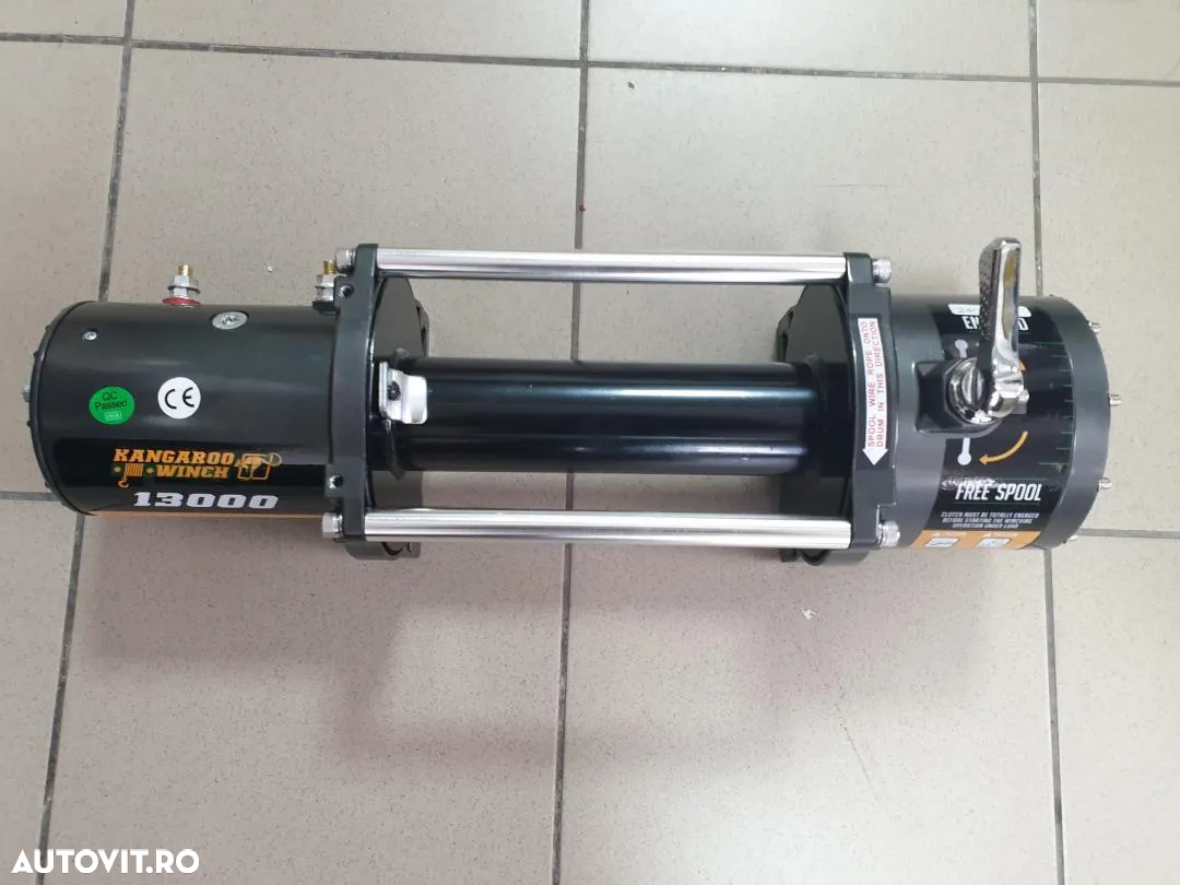 Troliu electric dezechipat Kangaroowinch K13000 (trage 5987 kg) la 12V - 2
