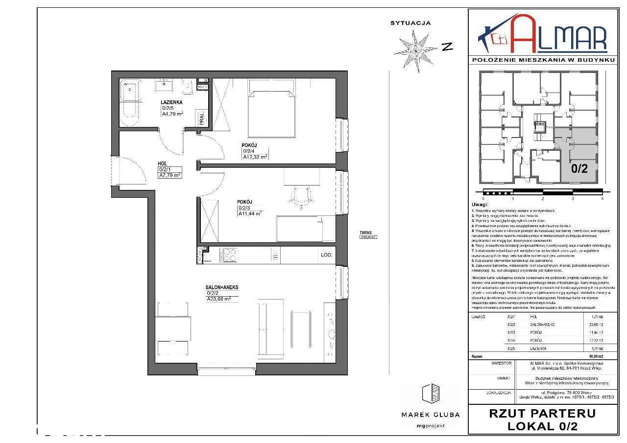 Wałcz Osiedle Widok BLOK D - apartament 0/2 - Pełny obrazek: 2/15