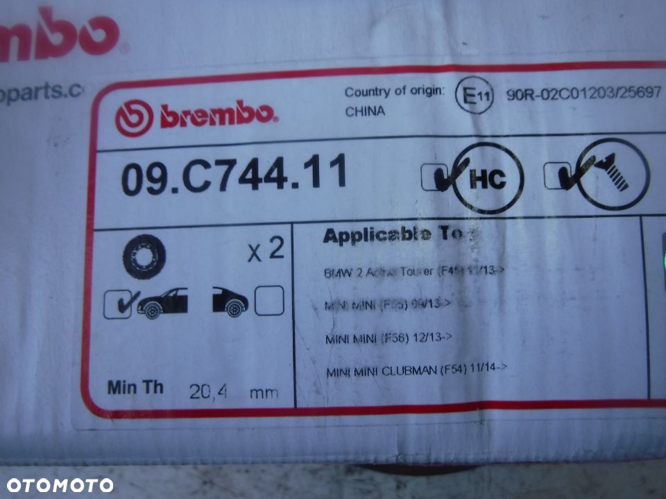 tarcze BREMBO przód 280mm mini cooper f54 f55 f56 bmw 2 f45 - 1