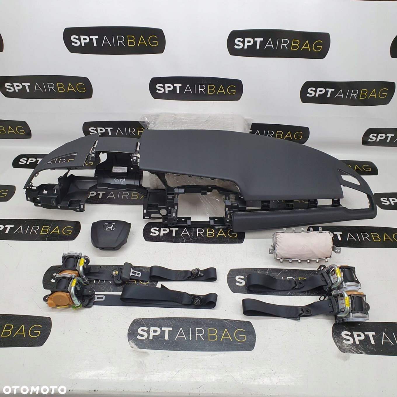 HONDA CIVIC X 10 DESKA ROZDZIELCZA KONSOLA KOKPIT PULPIT PODUSZKI AIRBAG AIR BAG PASY KIT SET - 1