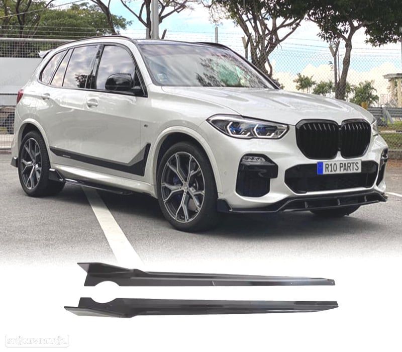 EXTENSÕES DE EMBALADEIRAS BMW X5 G05 LCI 23- LOOK M PRETO BRILHANTE - 1