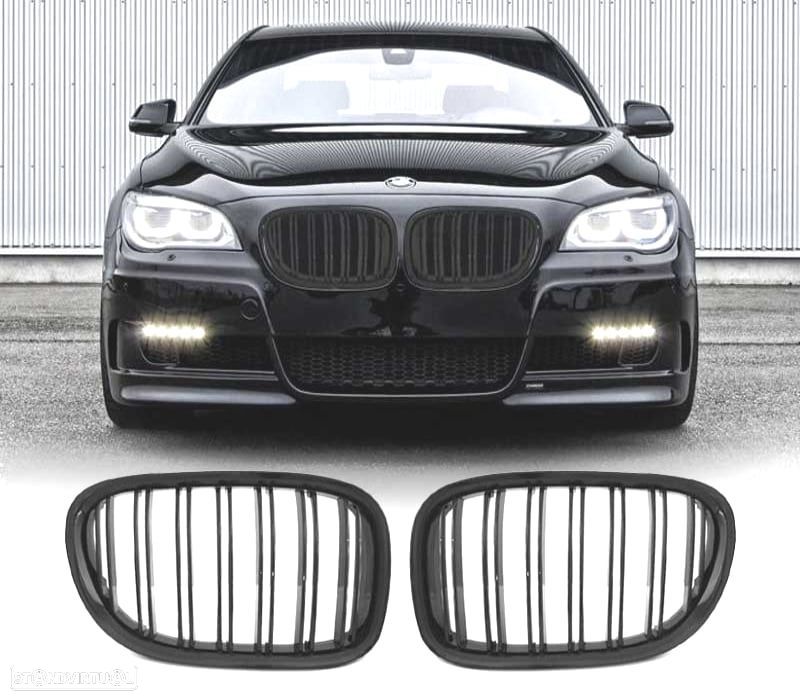GRELHA FRONTAL BMW F01 09-15 LOOK M PRETO - 1