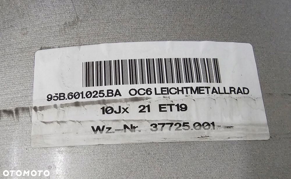 FELGA PORSCHE MACAN 95B601025BA 10x21 ET19 - 5