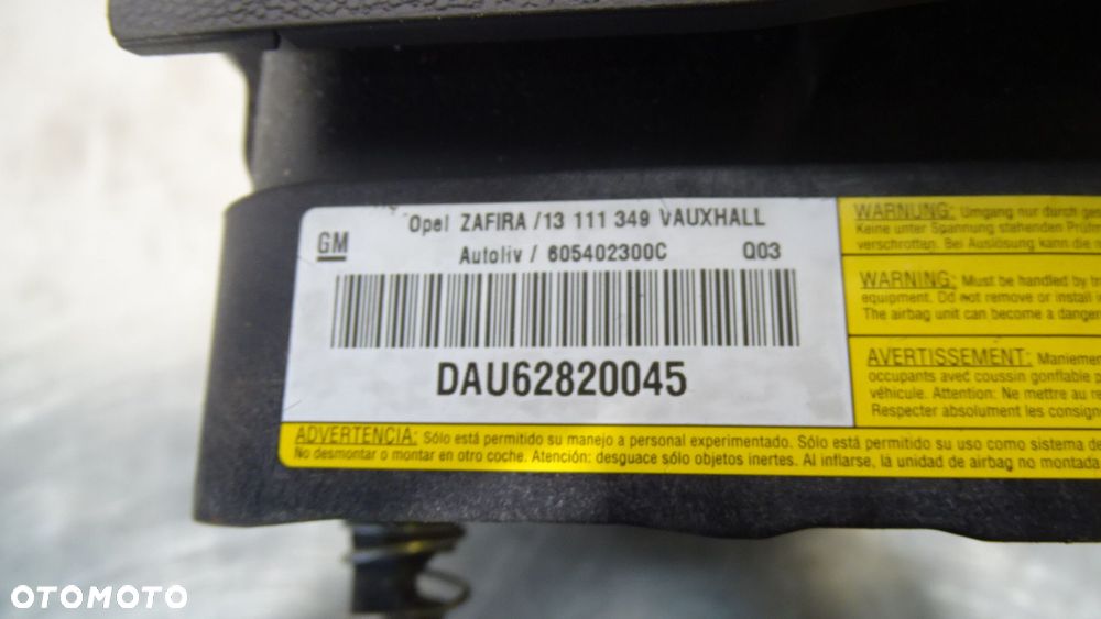 PODUSZKA KIEROWCY AIRBAG OPEL ZAFIRA B 1.8 13111349 - 6