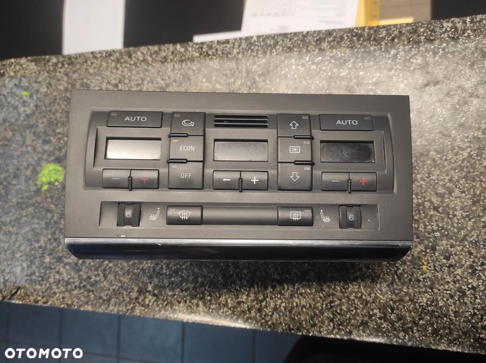 AUDI A4 B7 1 DIN PANEL KLIMATYZACJI NAWIEWU CLIMATRONIC GRZANE FOTELE SPRAWNY 8E0820043BK WYSYŁKA !!!! - 1