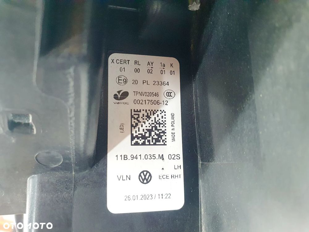 VW ID4 LAMPA PRZÓD PRZEDNIA LEWA ORYGINAŁ EU!!!  11B941035M - 9