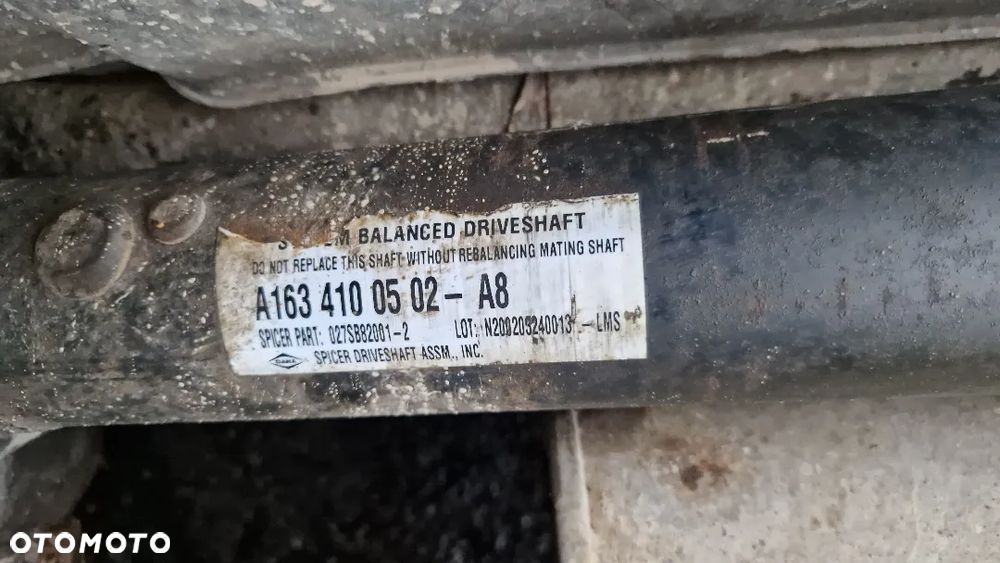 MERCEDES ML W163 4.0CDI WAŁ NAPĘDOWY TYLNY A1634100502 - 2