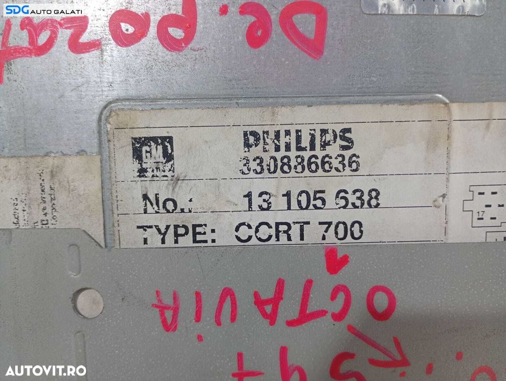Unitate Radio CD CCRT 700 Philips Opel Astra G 1998 - 2007 Cod 13105638 [L6386] - 4