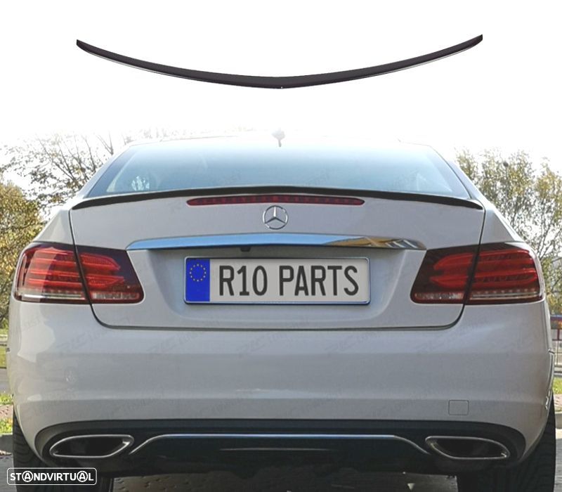 AILERON LIP SPOILER TRASEIRO MERCEDES CLASSE E C207 COUPE 09-16 PRETO BRILHANTE - 1