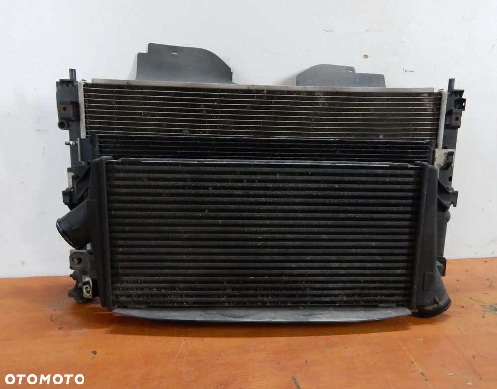 Chłodnica wiatraki wentylator intercooler 2.2 CRD Jeep Compass I Lift 11-16 Łuków części - 2
