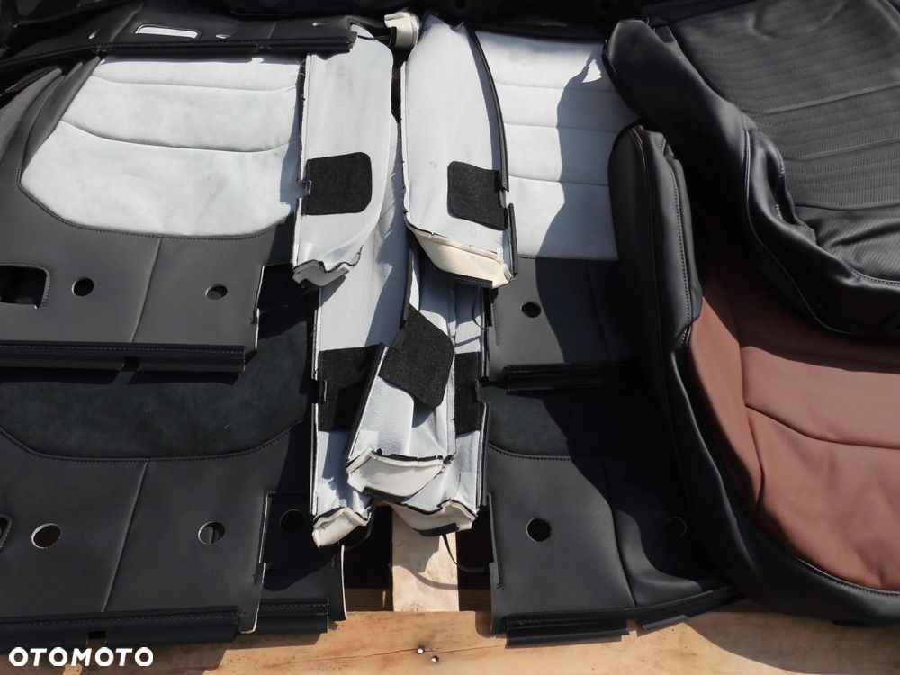 FOTEL FOTELE KANAPA SIEDZISKO PRZEDNIE Z PODNÓŻKIEM MATA LEWE 5 przeszyc  SKÓRA POSZYCIE TAPICERKA SCHWARZ QYZ VOLKSWAGEN ARTEON 3G8 ORYGINAŁ - 9