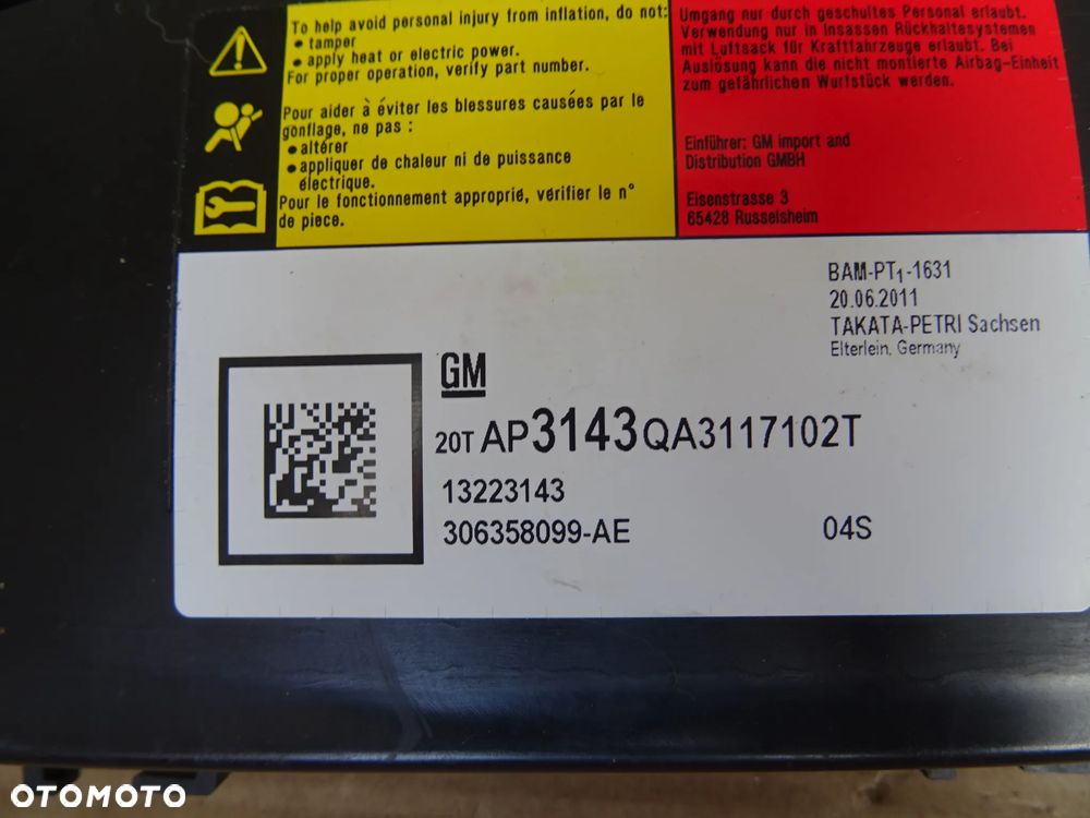 OPEL INSIGNIA A AIRBAG PODUSZKI NAPINACZE PASY KURTYNY POWIETRZNE - 24