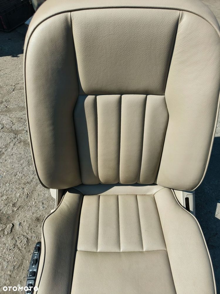 MERCEDES C KLASA W204 LIFT FOTEL LEWY PRZEDNI JASNA SKÓRA GRZANY POMPOWANY - 3