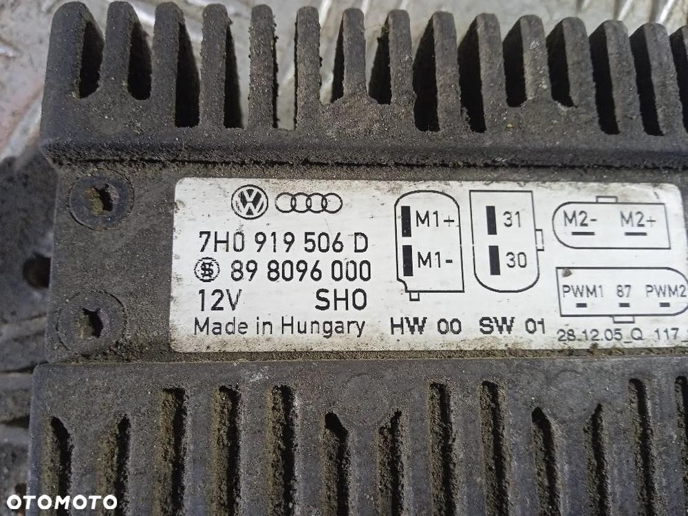 MODUŁ WENTYLATORA VOLKSWAGEN TRANSPORTER T5 7H0919506D - 2