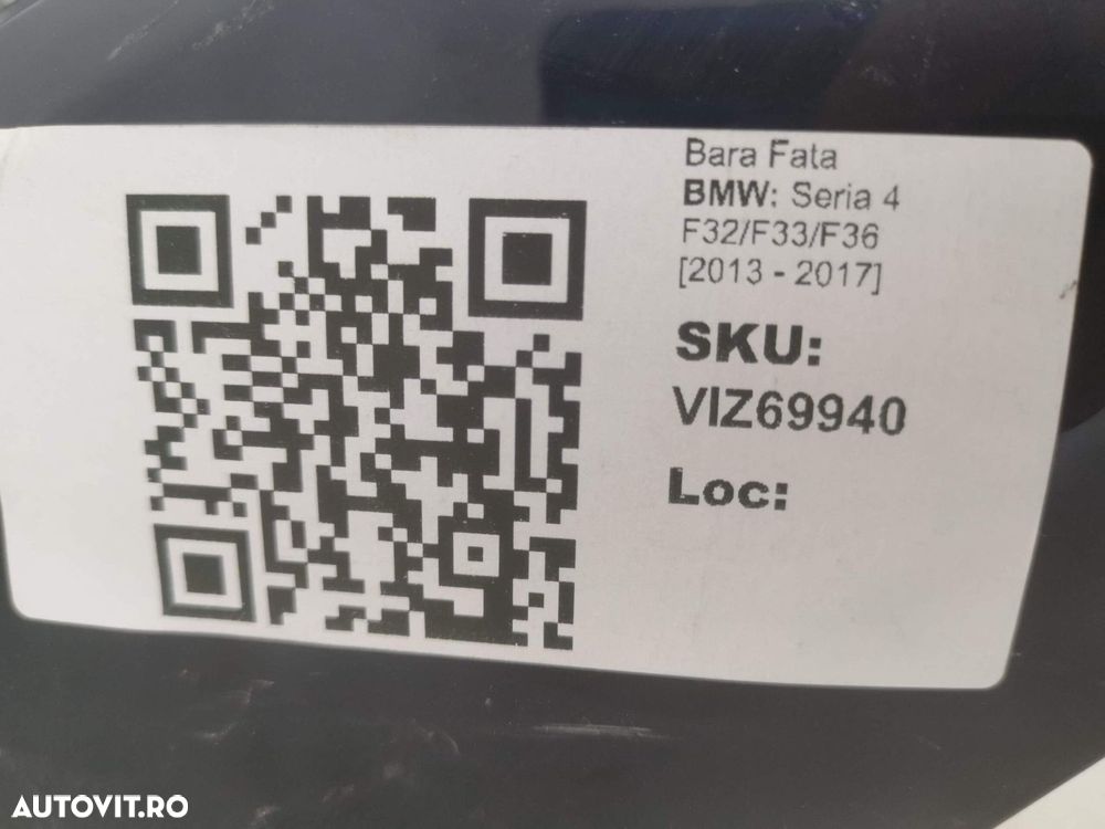 Bara Fata BMW Seria 4 F32/F33/F36 2013 2014 2015 2016 2017 Originala I - 8