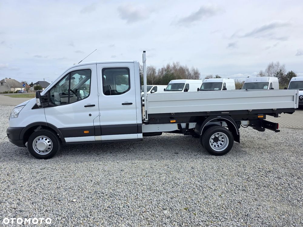 Ford TRANSIT 2,0 TDCI 170 KONNY WYWROTKA 3 STRONNA DOKA BRYGADÓWKA 7 OSOBOWA KLIMA WEBASTO LEDY 150T/KM PRZEBIEGU BLIŻNIAKI DO 3,5T WYWROT GWARANCJA - 3