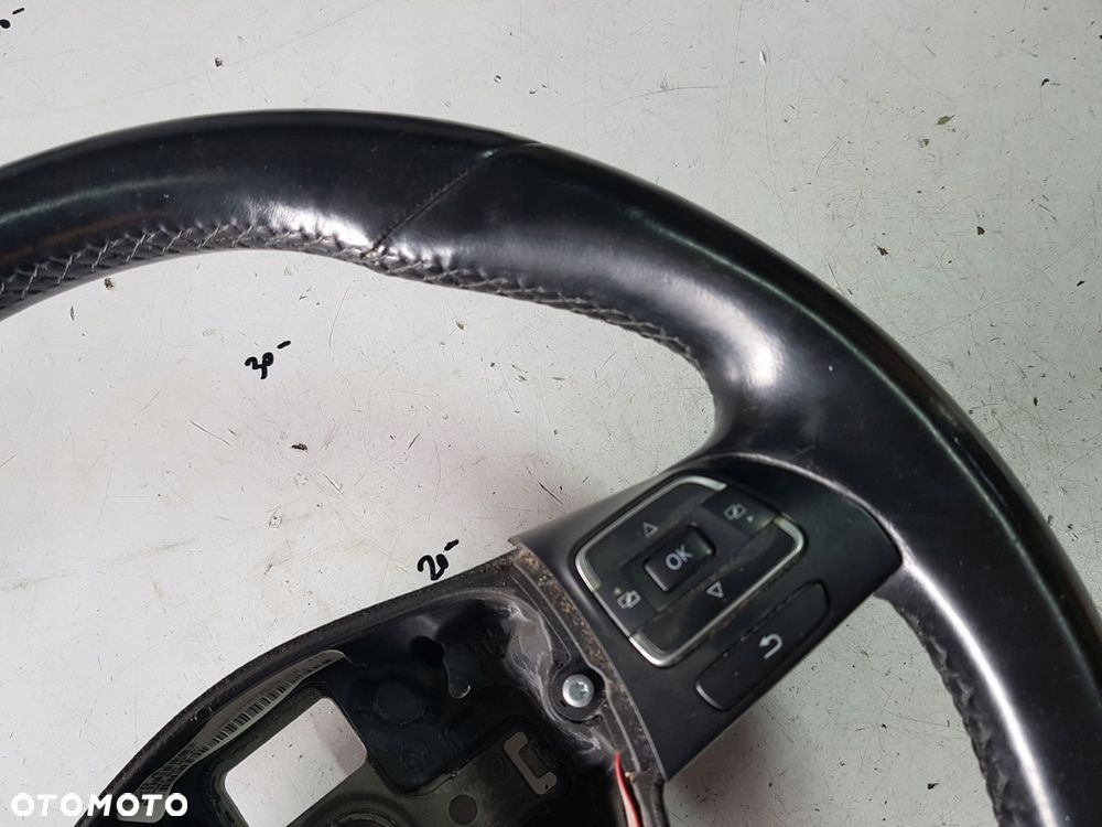 VW GOLF VI 08-13r JETTA 5C KIEROWNICA SKÓRZANA 5C0419091AK - 4