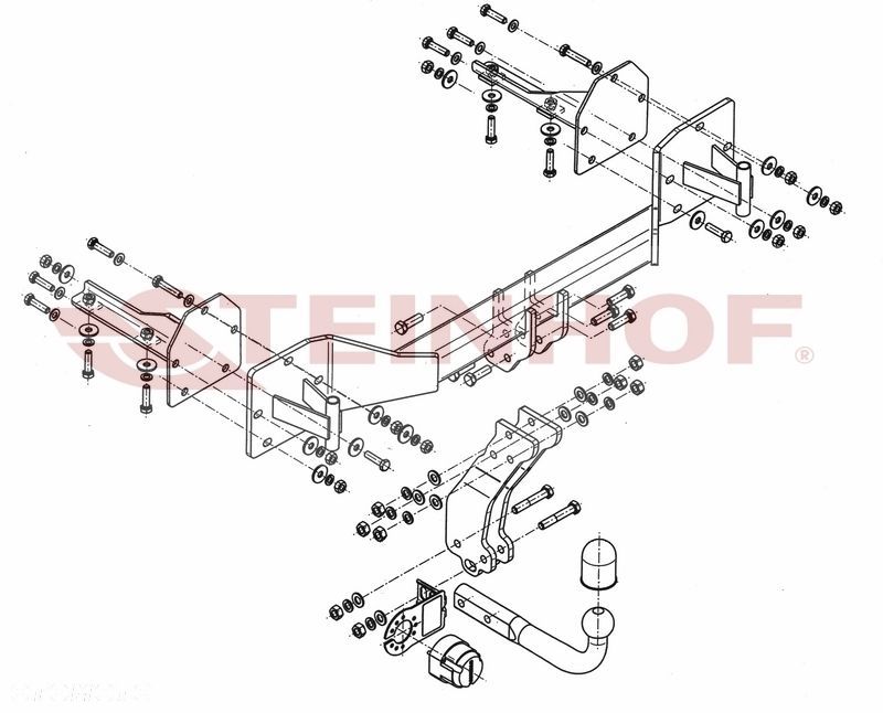 Hak holowniczy + MODUŁ 7PIN do BMW X5 E53 od 2000 do 2007 - 2