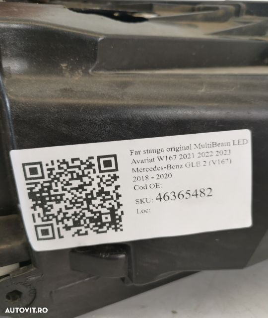 Far stanga original MultiBeam LED Avariat W167 2021 2022 2023 Mercedes - 7