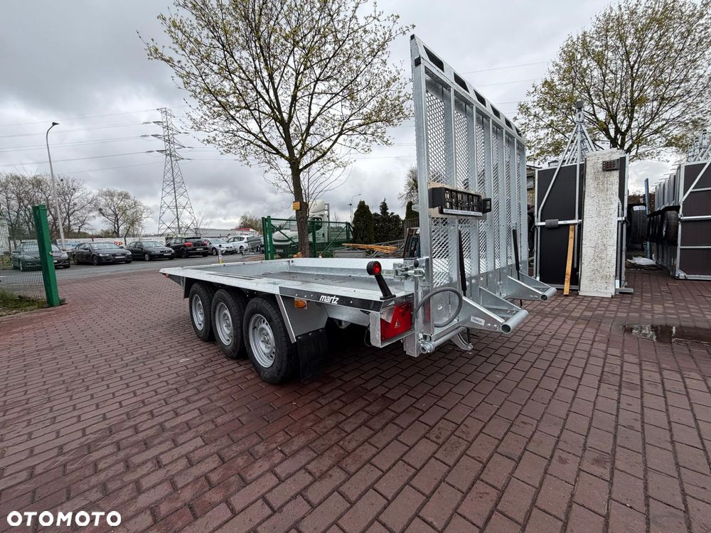 Martz Przyczepa  Bau 400x180 3500kg 3 osie koła 185R14C pod koparke koparka walec - 2