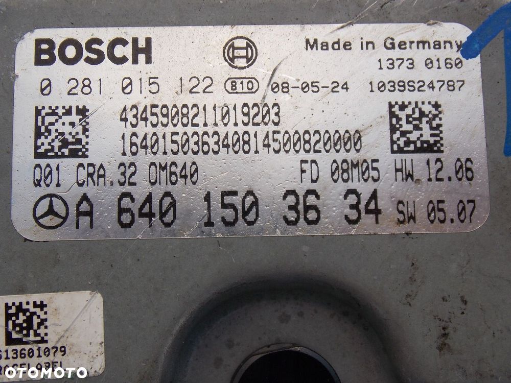 komputer mercedes w169 2.0 0281015122 A6401503634 - 2