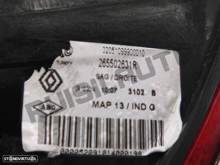 Farolim Trás Painel Direito 2655_02631r Renault Clio Iv [2012_2 - 4