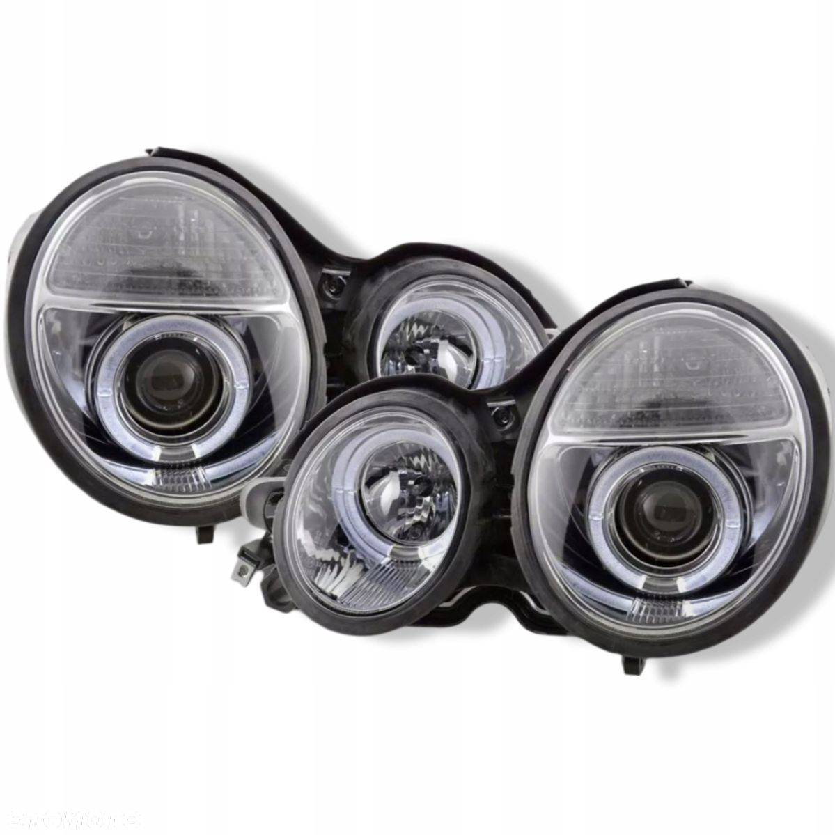 Nowe LAMPY Reflektory Do MERCEDES E KLASA W210 Od 1999 Do 2002 RINGI LED - 3