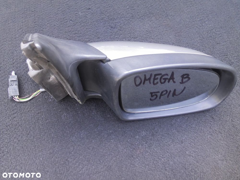 OPEL OMEGA B LUSTERKO ZEWNĘTRZNE PRAWE ELEKTRYCZNE 5PIN E1010357 SREBRNE - 2