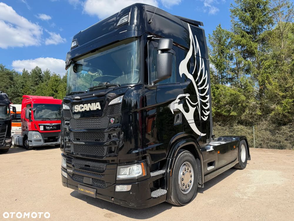 Scania S500 / RETARDER / PARK COOL / KLIMA POSTOJOWA / FULL SERWIS KONTRAKT ASO SCANIA / INTARDER / ŚWIATŁA LED / NAJWIĘKSZE ZBIORNIKI 1400 L / FULL SPOJLERY / CAŁA CZARNA 2021 ROK !! - 1