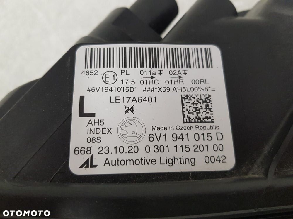 SKODA FABIA 3 III LIFT 18- 6V1 LAMPA LEWA PRZEDNIA LEWY PRZÓD 6V1941015D EUROPA IGŁA - 7