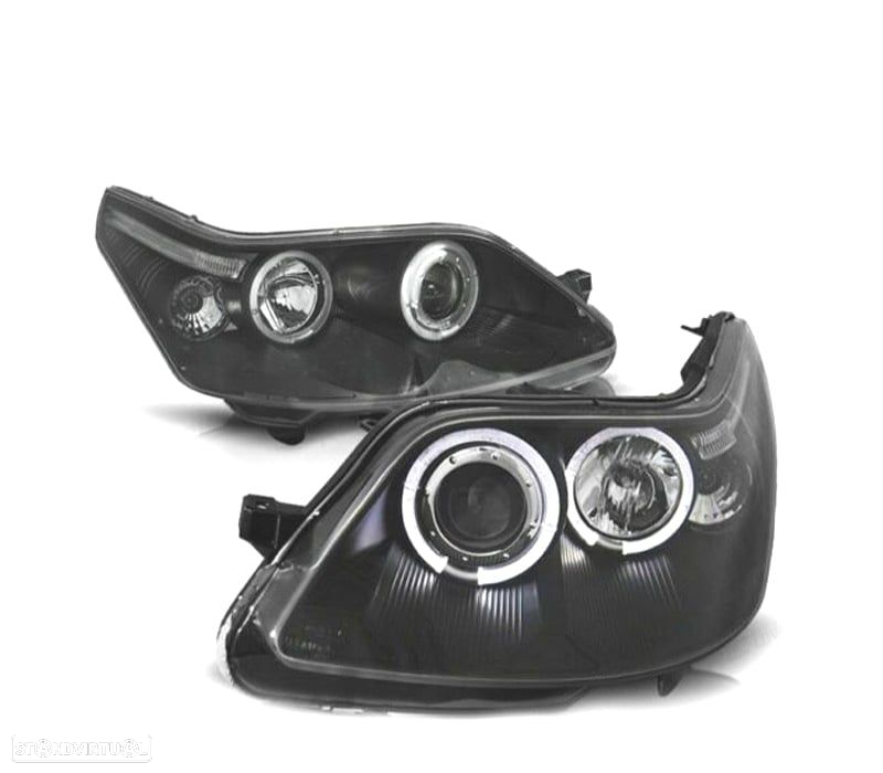 FARÓIS ANGEL EYES CITROEN C4 04-09 FUNDO PRETO - 3