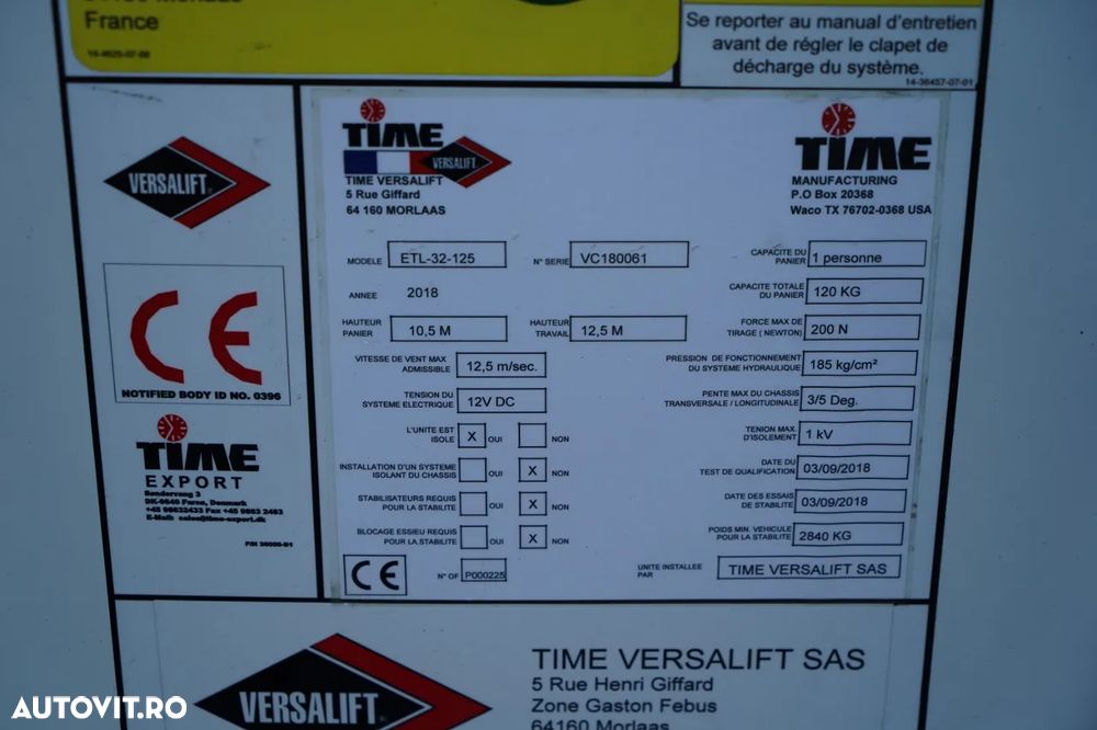 Renault MASTER / ELEVATOR BASIC - 10,5 m / TABLĂ + ELEVATOR / - 21