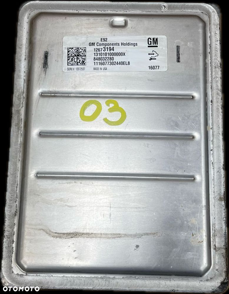 O3 CADILLAC ESCALADE IV 2014 - 6.2 STEROWNIK SILNIKA KOMPUTER ECU 12673194 - 1