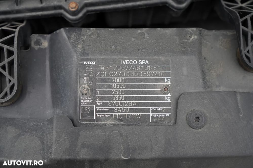 Iveco DAILY 70-180 / BASCULATOR SPATE / 7 TONE MTA / DUBLU / HI-MATIC / BLOCARE PUNȚI - 36