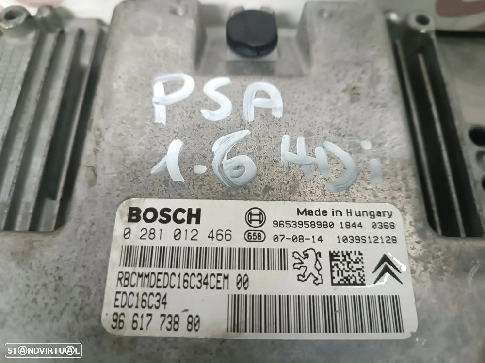 UNIDADE / CENTRALINA DO MOTOR CITROEN XSARA PICASSO 1.6HDI REF. 0281012466 9661773880 - 2