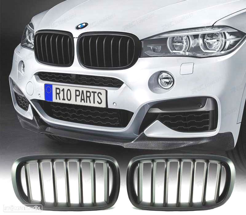 GRELAS FRONTAL BMW X6 F16 14- PRETO FOSCO LOOK M PERFORMANCE - 1