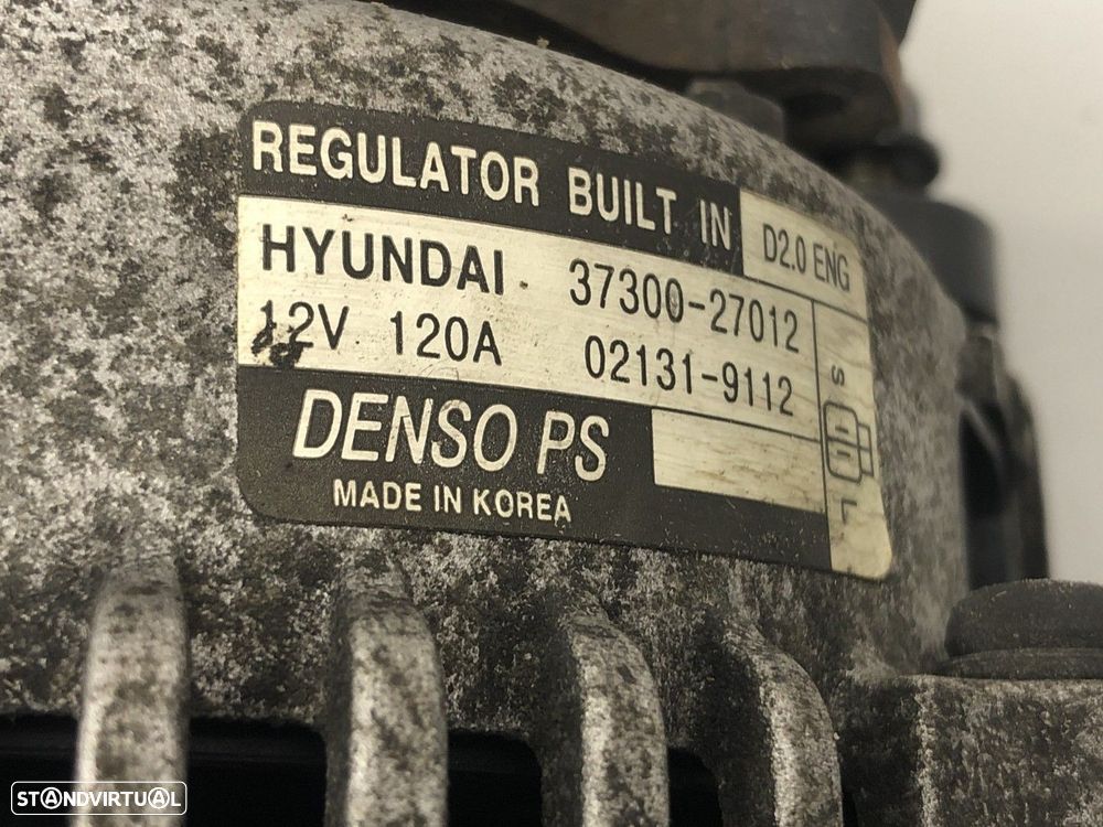 Alternador KIA CEE'D(ED) 2.0 CRDi | 06.07 - 12.12 Usado REF. 37300-27030 / 37300... - 6