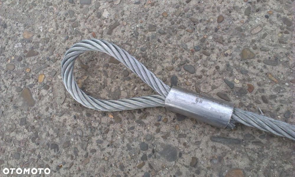 HOL Ciężarowy TIR - 5 metrów - STALOWA Lina Holownicza  BARDZO WYTRZYMAŁA 30 TON  Koparka Betoniarka - 9