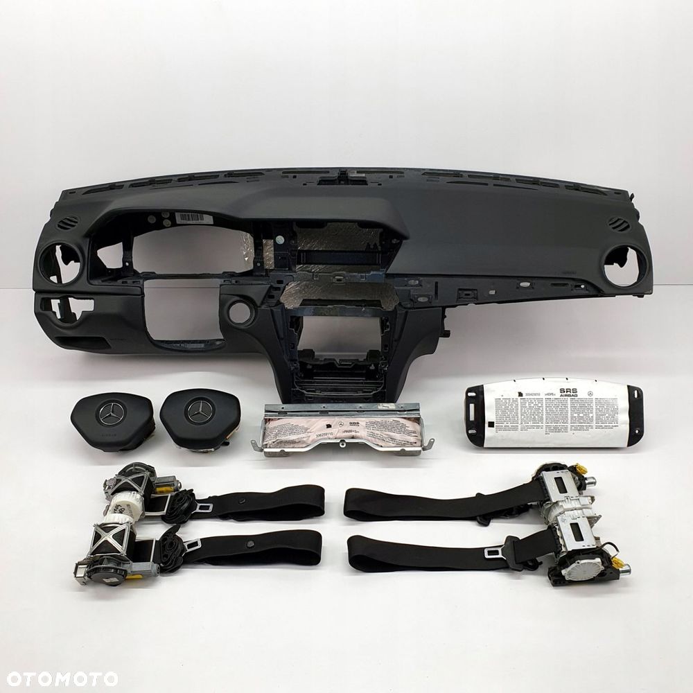 MERCEDES C KLASA W204 DESKA ROZDZIELCZA KONSOLA KOKPIT PULPIT PODUSZKI AIRBAG AIR BAG PASY KIT SET - 1